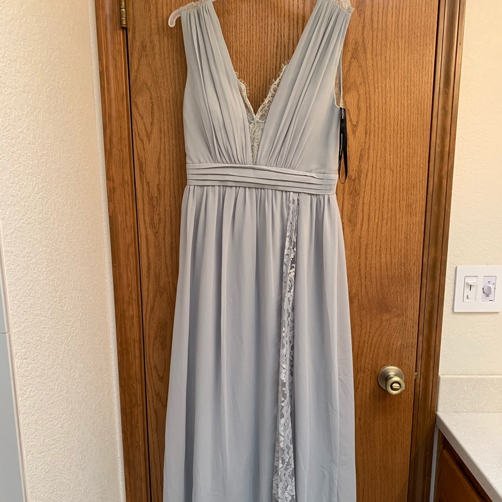 Sage lace bridesmaid dress